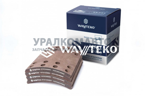накладка тормозная задняя 220х185 (16 отверстий) Wayteko DONG FENG DZ9160340068